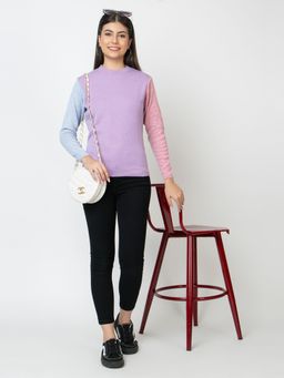 Kvetoo - Multi-Color Round Neck Sweater for Women
