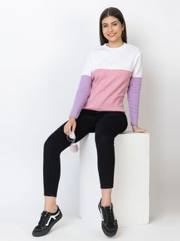 Kvetoo - Multi-Color Round Neck Sweater for Women