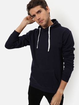Campus Sutra - Men Hooded Sweatshirt With Insert Pocket