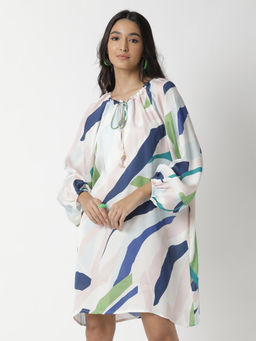 RAREISM - White Solid Plain Dress