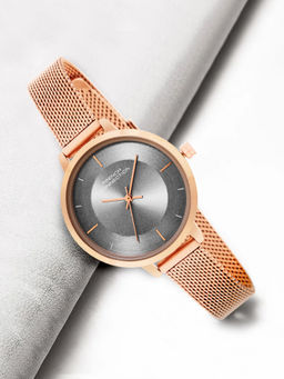 French Connection - Gold Women's Stainless Steel Analog Watch- FCN071RGM (M)