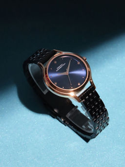 French Connection - Womens Blue Round Analog Watch- Fcn096Ubm (Medium)