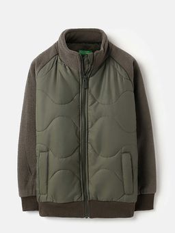 United Colors of Benetton - Girls Olive Polyester Printed Jacket