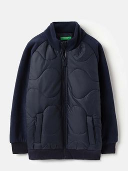 United Colors of Benetton - Girls Blue Polyester Printed Jacket