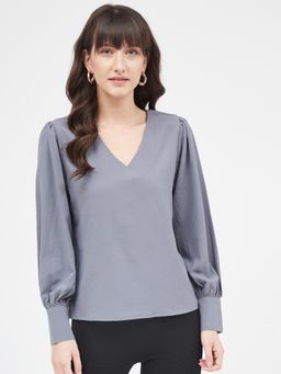 Kibo - Grey Polyester Top
