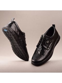 Zoom Shoes - AK1198 Men Genuine Leather Derbies - Black