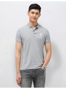 U.S. Polo Assn. Denim Co. - Pure Cotton Muscle Fit Polo T-shirt - Grey