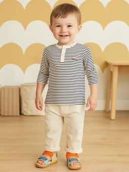 MINI KLUB - Boys Multi-Color Striped T-shirt