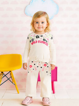 MINI KLUB - Girls Pink Floral Printed Co-ord Set