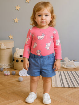 MINI KLUB - Girls Multi-Color Printed T-shirt (Pack of 2)