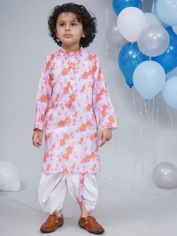 Little Bansi - Boys Kurta with Dhoti - Pink