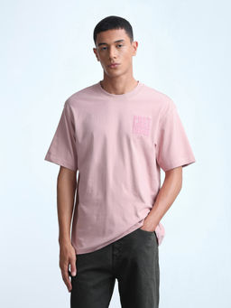 Flying Machine - Men's Typographic Printed Relaxed Fit T-shirt