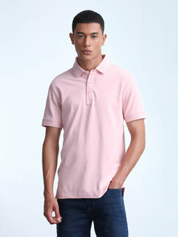 Flying Machine - Men's Solid Regular Fit Polo T-shirt