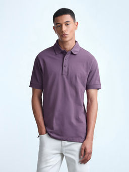 Flying Machine - Men's Solid Regular Fit Polo T-shirt