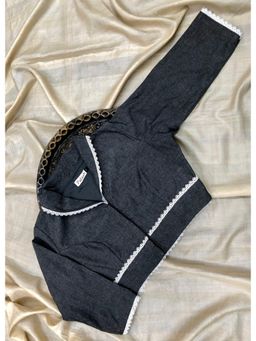 Palash - Grey Handloom Cotton Stitched Blouse