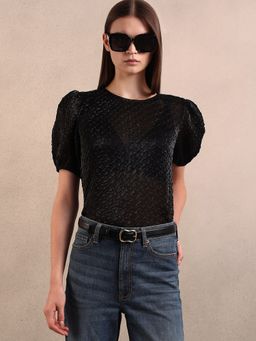 VERO MODA - Women Black Polyester Top