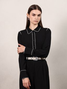 VERO MODA - Women Black Polyester Shirt