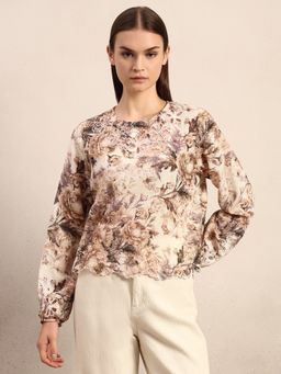 VERO MODA - Women Off White Cotton Top