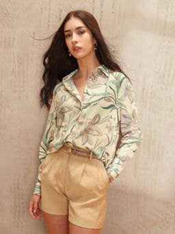 U.S. POLO ASSN. - Women White Polyester Printed Shirt