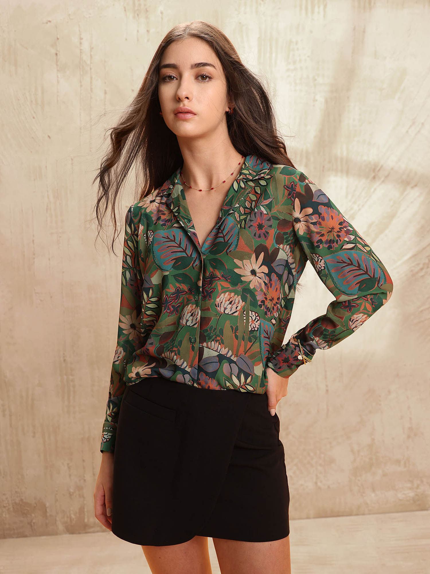 Women Multi-Color Polyester Printed Shirt-picture-39