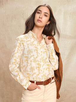 U.S. POLO ASSN. - Women White Polyester Printed Shirt