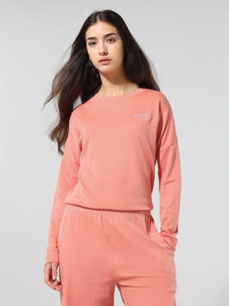 U.S. POLO ASSN. - Women Pink Cotton Solid T-Shirt