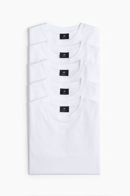 H&M - Men 5-Pack Regular Fit T-Shirts
