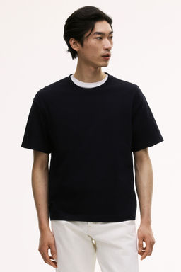 H&M - Men Blue Loose Fit T-Shirt