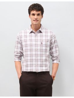 U.S. POLO ASSN. - Men Tartan Checks Oxford Shirt - Brown