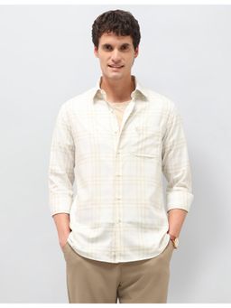 U.S. POLO ASSN. - Men Grid Tattersall Checks Twill Shirt - White