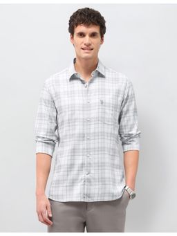 U.S. POLO ASSN. - Men Tartan Checks Twill Shirt - Grey