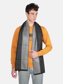 MUFFLY - Woven Reversible Printed Colorblock Mens Wool & Acrylic Muffler Warm Cashmere