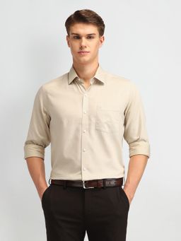 Arrow - Beige Manhattan Slim Fit Checked Shirt