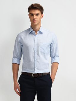 Arrow - Blue Manhattan Slim Fit Checked Shirt