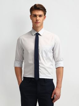 Arrow - Light Grey Manhattan Slim Fit Self Design Shirt