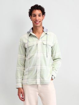 U.S. Polo Assn. Denim Co. - Green Manhattan Slim Fit Checked Shirt