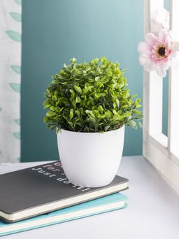 Voncasa - Flower with Pot - White