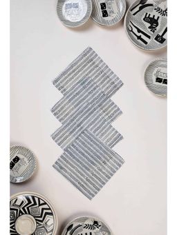 Freedom Tree - Black Luhar Cocktail Napkin (Set of 4)