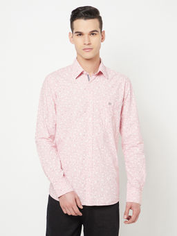 CRIMSOUNE CLUB - Men Pink Floral Printed Shirt