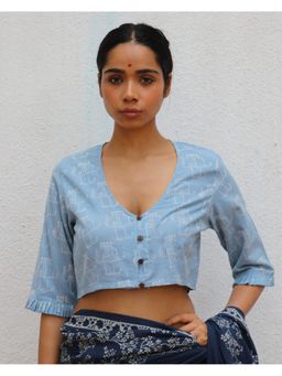 Chidiyaa - Paakhi Claudia Hand Block Printed Cotton Stitched Blouse