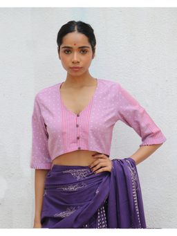 Chidiyaa - Paakhi Valerina Hand Block Printed Cotton Stitched Blouse