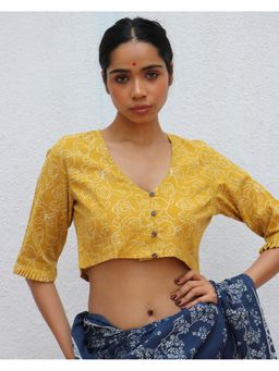 Chidiyaa - Paakhi Augustina Hand Block Printed Cotton Stitched Blouse