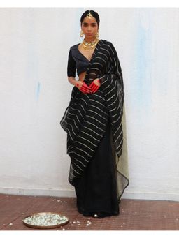 Chidiyaa - Chandni RaateinBinodini Handwoven Linen Zari Saree