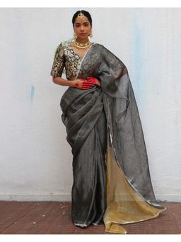 Chidiyaa - Chandni RaateinCharulata Handwoven Linen Zari Saree