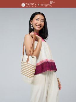 Twenty Dresses by Nykaa Fashion - Essgee Pink Halter Neck Smocked Modal Top