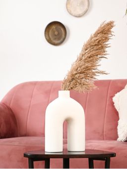 PUREZENTO - Boho Vase In Color White