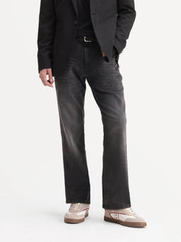 Rare Rabbit - Men Knox Bootcut Dark Grey Solid Jeans