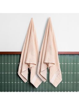 Himeya - 100% Cotton Towels for Bath Dessert Beige (Pack Of 2)