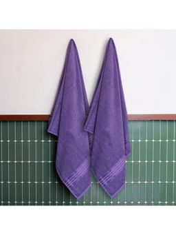 Himeya - 100% Cotton Towels for Bath Matt Purple (Pack Of 2)