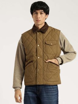 United Colors of Benetton - Regular Fit Spread Collar Quilted Corduroy Gillet Jacket